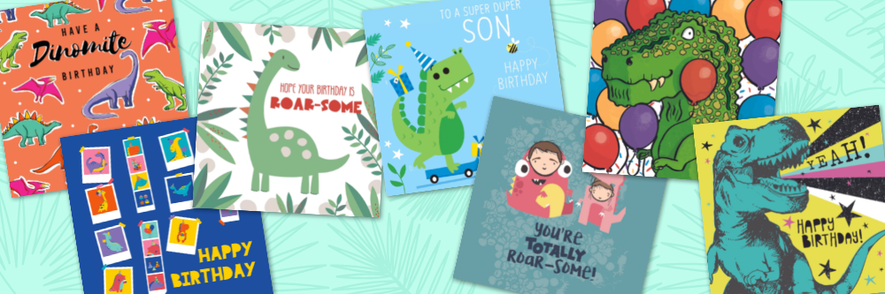 Dinosaur birthday cards for kids