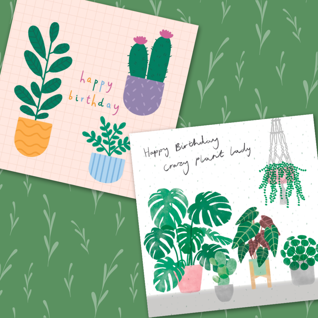happy birthday plant cards