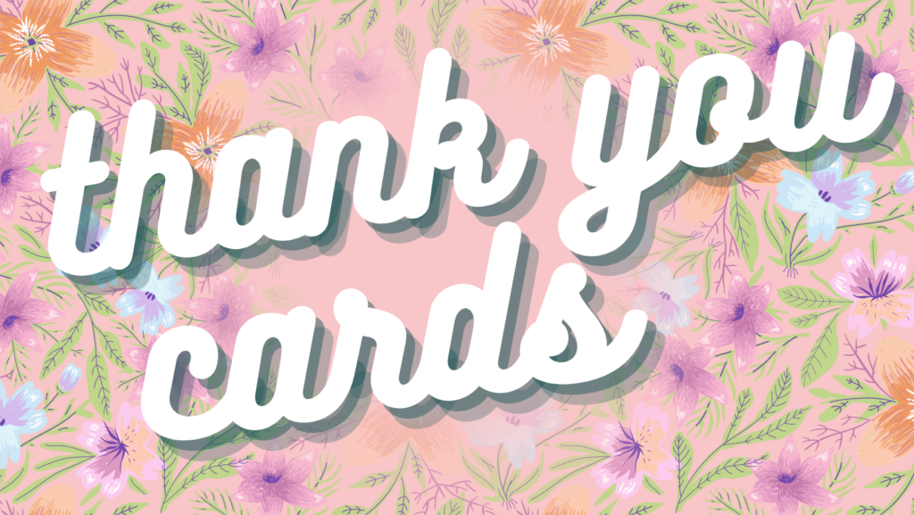 thank you floral greetings cards