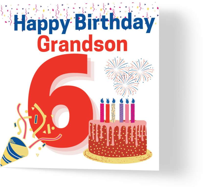 Beautiful happy birthday cake gif for grandson | Funimada.com