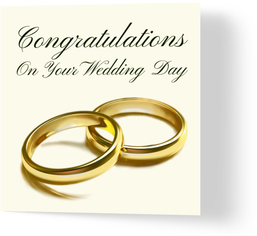 Congratulations on Your Wedding Day - Rings | Wuzci